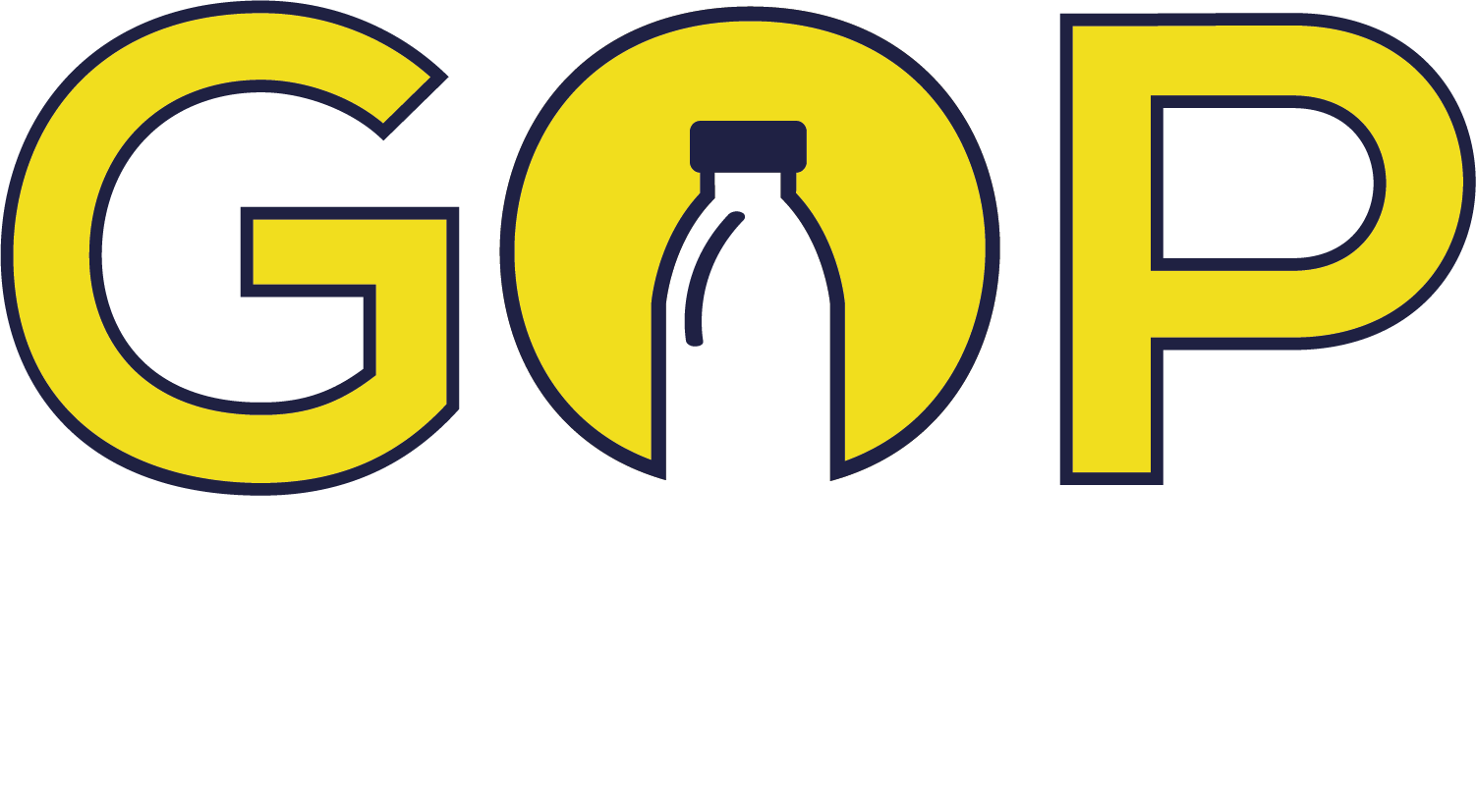 GOP Bottles Logo White